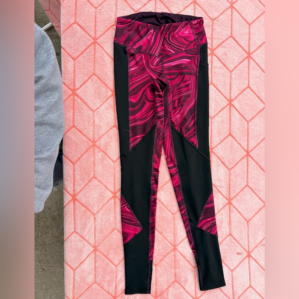 Champion Pink and Black Reversible Leggings